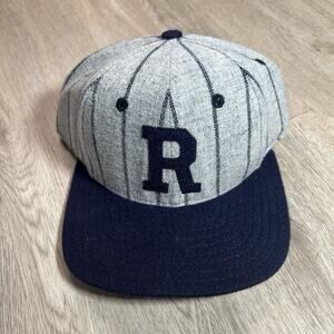 VTG‎ Regis University Snapback Hat Legacy Wool Baseball Cap Gray Blue USA Made